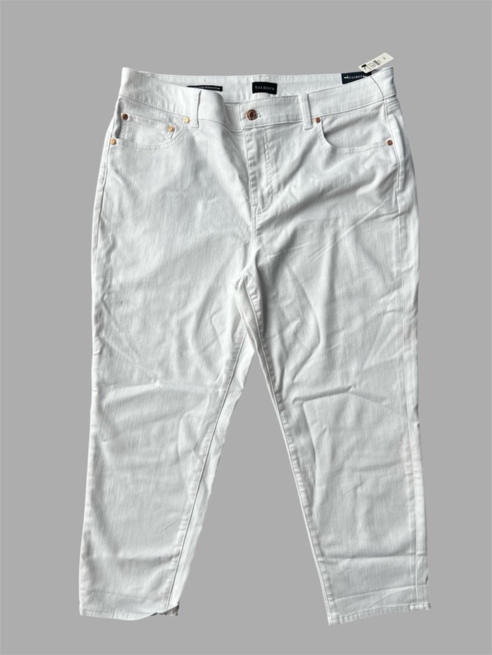 Talbots women’s everyday Jean in white denim ankle stretch pants NWT 16 petite - Picture 3 of 10